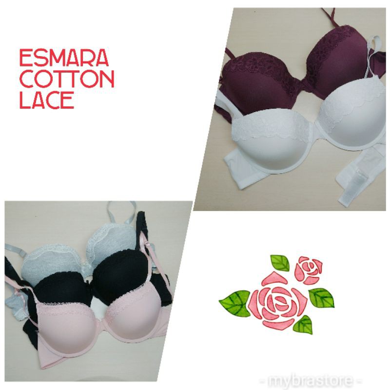 bra esmara cotton lace 36b 38b 34b