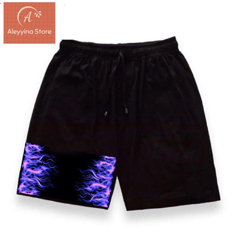 BEST SELLER - CELANA PENDEK KOLOR TREND PRIA LAKI LAKI WANITA DEWASA ANAK FIRE FLAME KEREN MURAH RAD