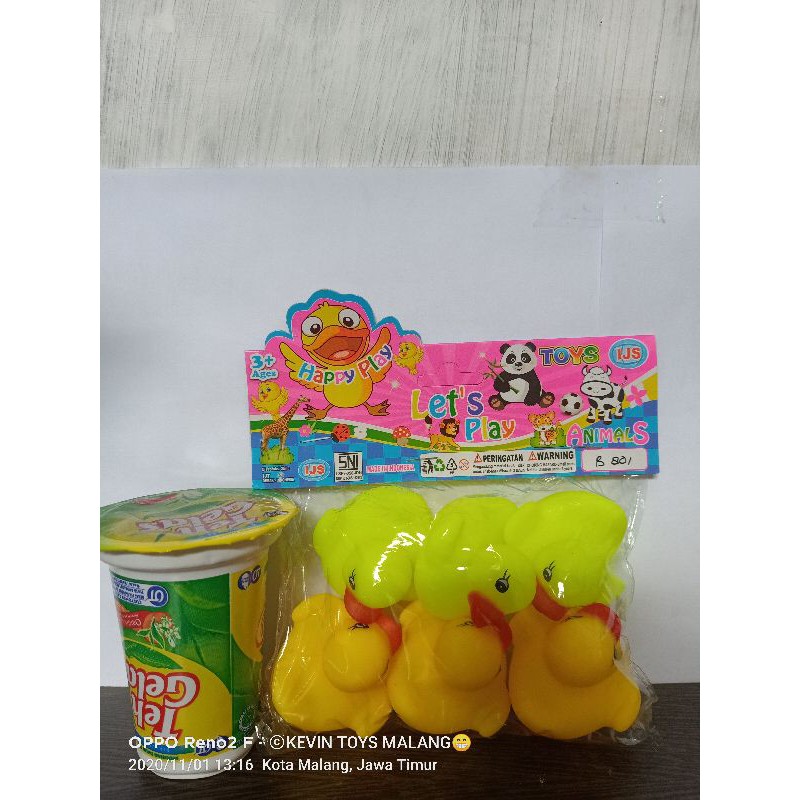 B 801 bebek pencet mini isi 6 / bebek cit mini isi 6 / bebek mandi anak isi 6pcs