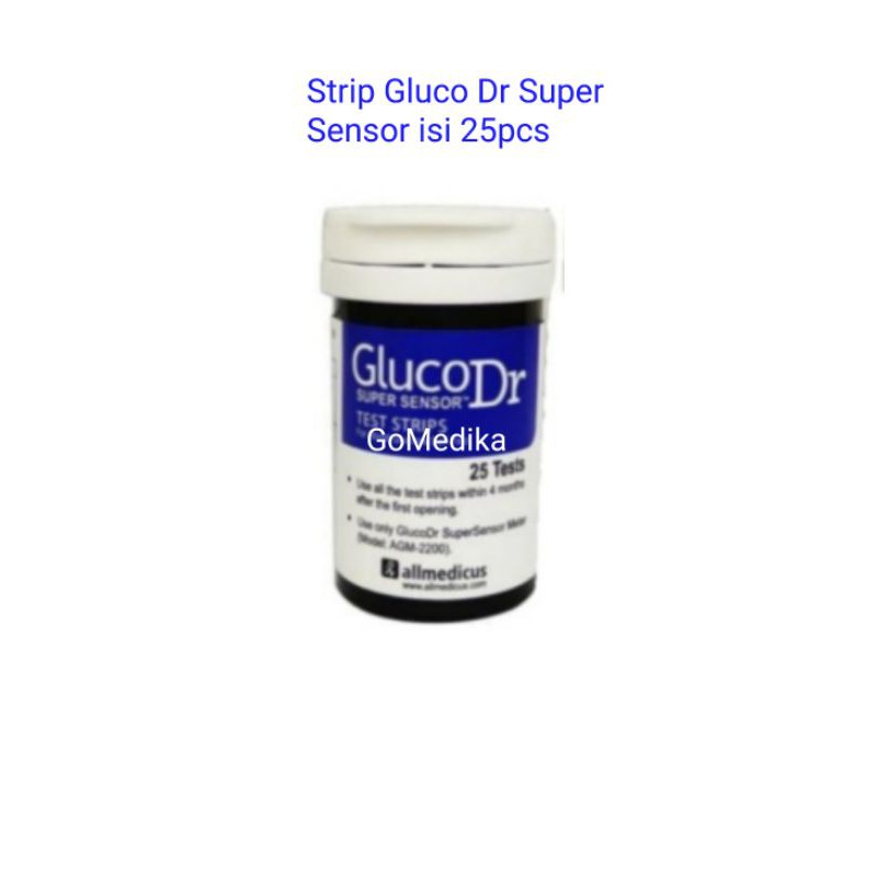 Strip Gluco Dr Super Sensor Strip Gula isi 25pcs