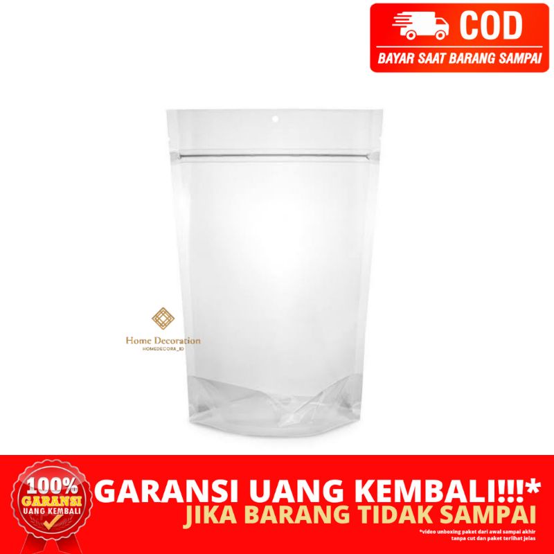 (HOMEDECORA_ID) BERGARANSI PLASTIK STANDING POUCH SEMUA UKURAN SMALL MEDIUM LARGE GROSIR ZIPLOCK TEM