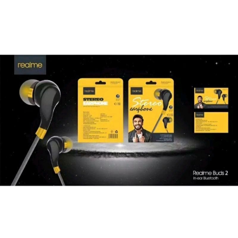 Headset Realme Buds 2 / Buds 2 Plus Rma103 / Rm 103 Stereo Earphone