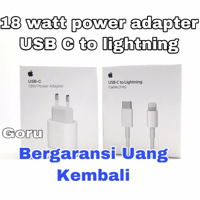 Adaptor 18W + USB C to Lightning Fast Charging iphone X Xr