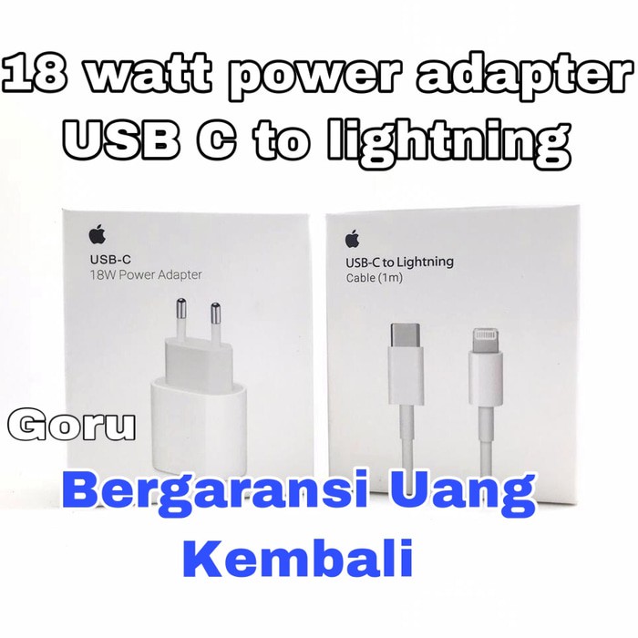 Adaptor 18W + USB C to Lightning Fast Charging iphone X Xr