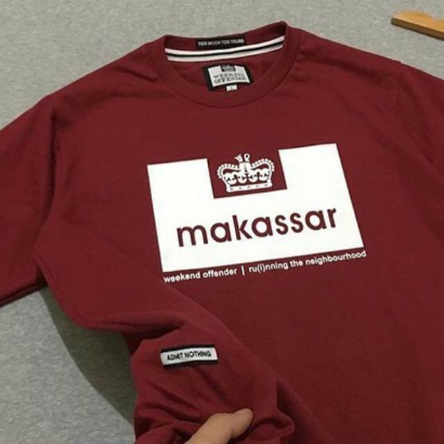 Tshirt Kaos Distro Weekend Offender City Series Makassar Pria Wanita