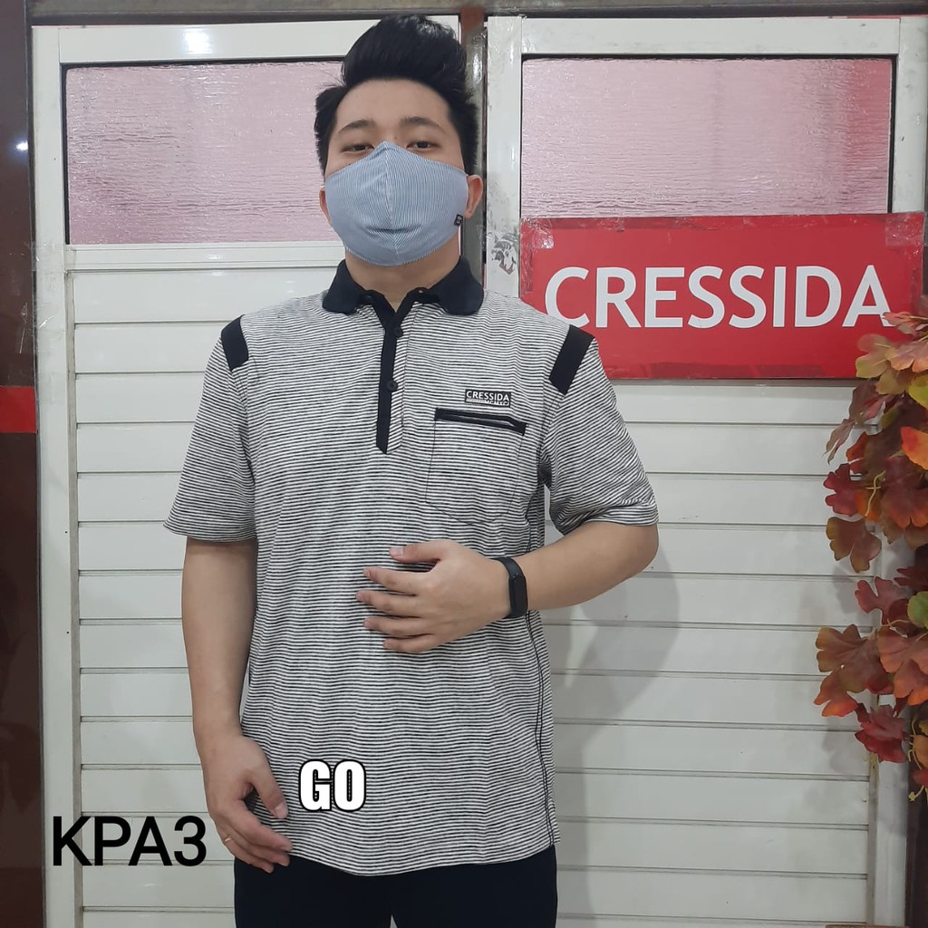 gof KPA CRESSIDA KAOS POLO T-Shirt Cowok Pakaian Pria Lengan Pendek Baru