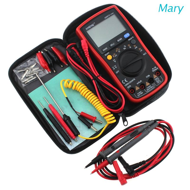 Mary AN870 Multimeter Digital 19999 Hitungan True-RMS Untuk Mengukur Tegangan / Arus Listrik