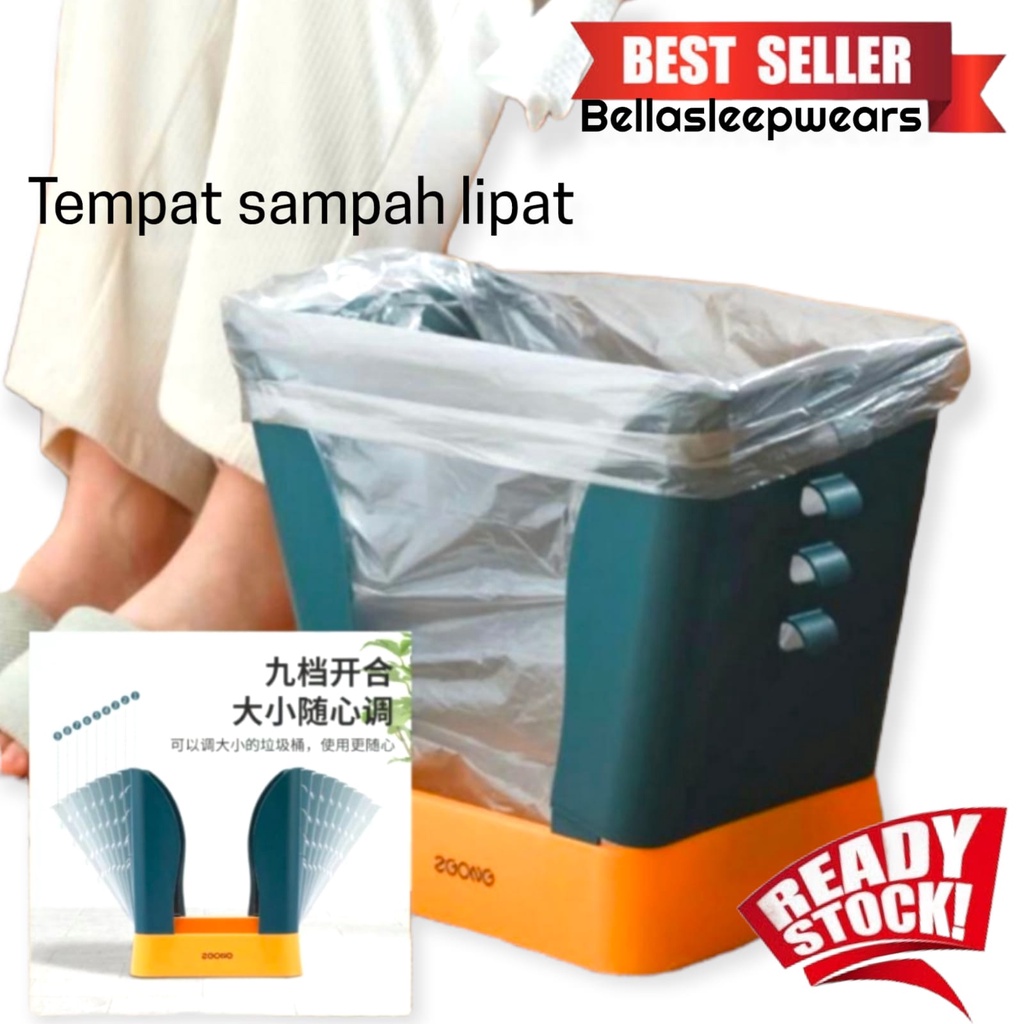 BELLA - TEMPAT SAMPAH LIPAT PLASTIK PRAKTIS ADJUSTABLE