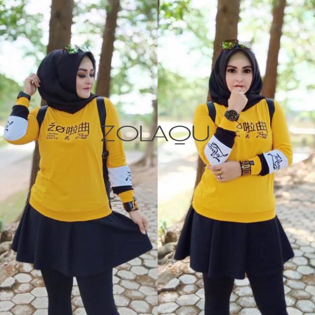 Atasan kaos zolaqu kuning new ori best seller