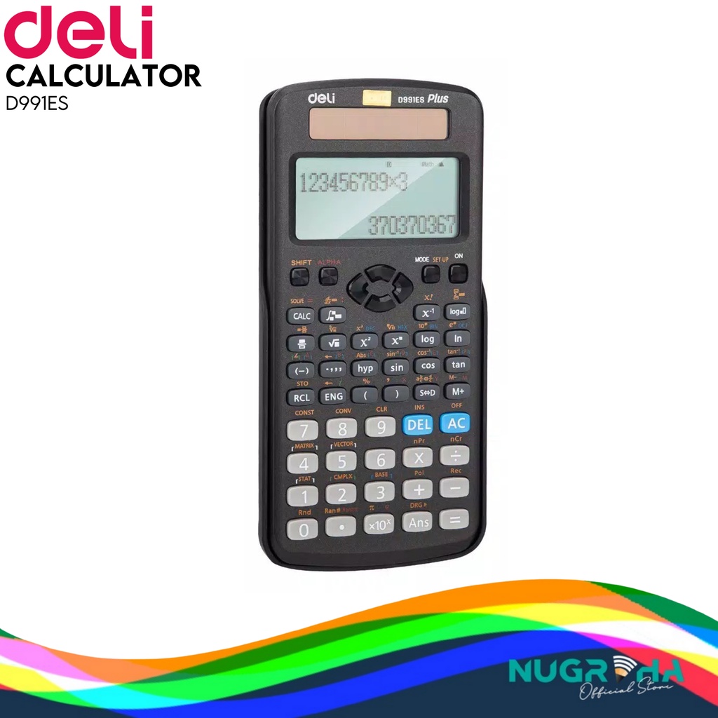 

KALKULATOR / CALCULATOR SCIENTIFIC DELI D991ES Hitam