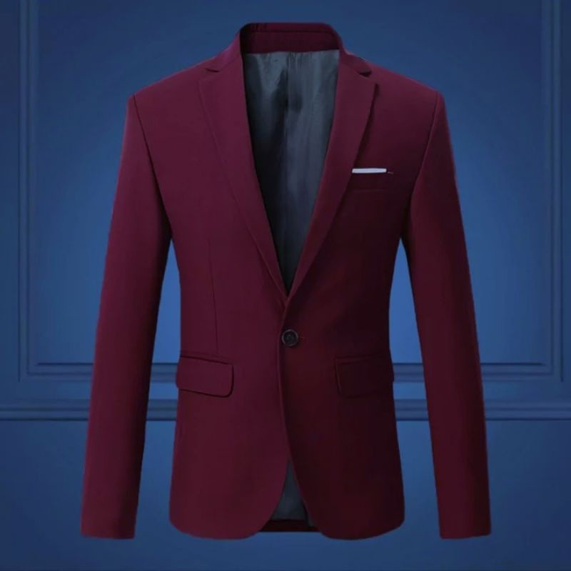 Jas blazer merah marun / Jas pria maroon / blazer pria marun