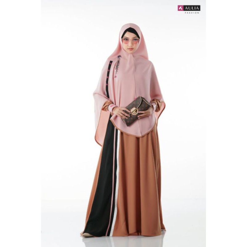 SET GAMIS AULIA QEIZAA GOLDEN BROWN