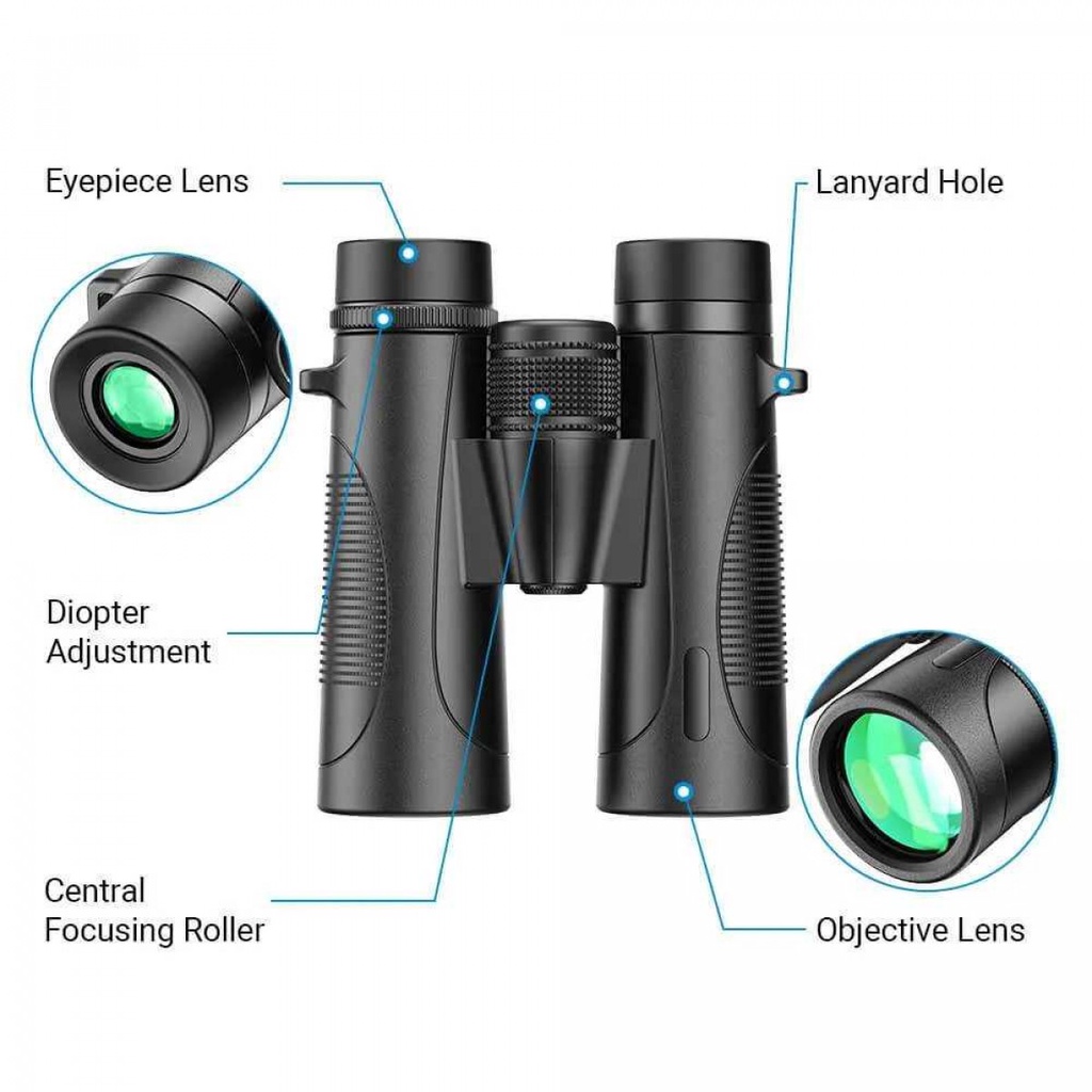 Teropong Binoculars Powerful Waterproof 10X42 Outdoor Pengamatan Jauh