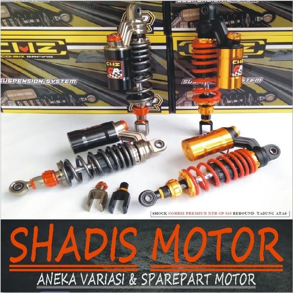 Skok Belakang Motor Merk Combiz Tabung CMZ Ukuran 320 mm Replika KTC Warna Grey Motor NMax Shock Bre