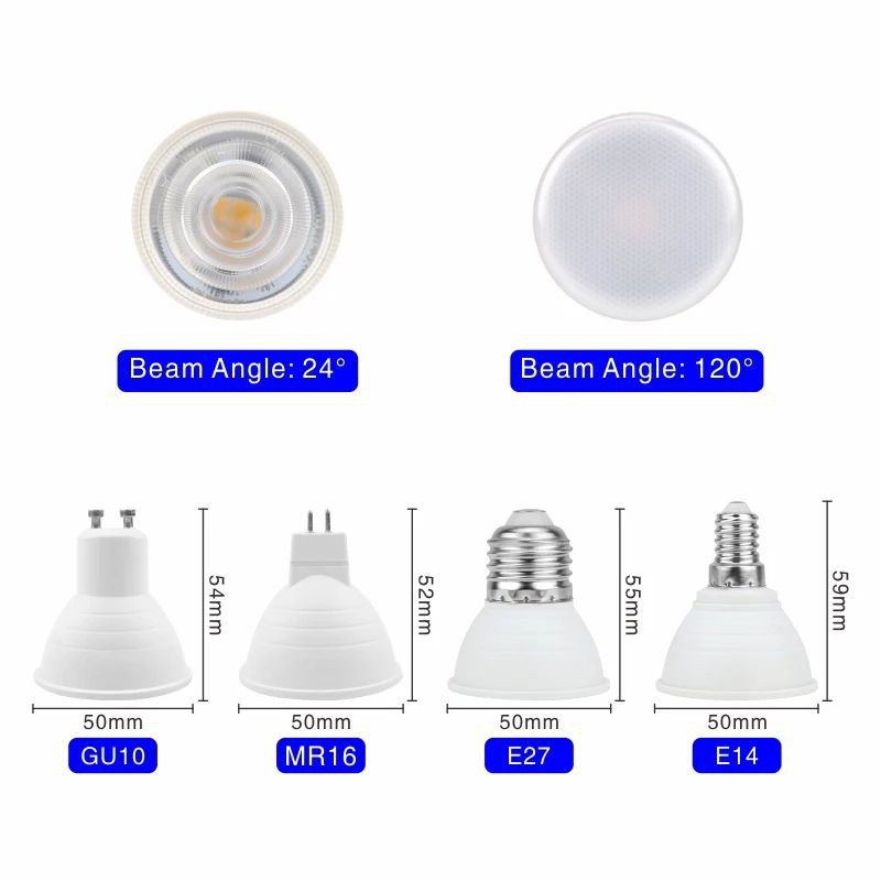 LAMPU 6W SPOT SOROT LED COB 6 WATT BOHLAM HOLOGEN E27 MR16