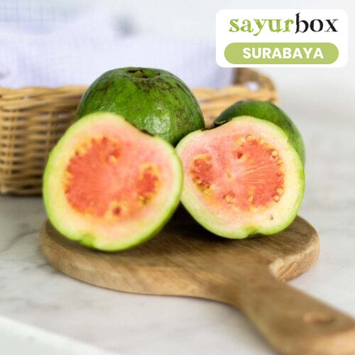 

Jambu Biji Merah Imperfect 500 gram (Sayurbox) - SURABAYA