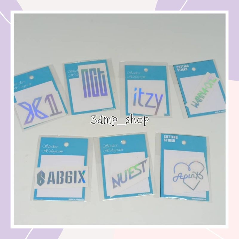 Stiker hologram aesthetic astetik ab6ix blackpink x1 itzy apink txt shawol shinee ikon twice kpop