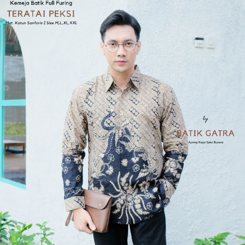 Batik Pria Lengan Panjang Teratai Peksi Full Furing