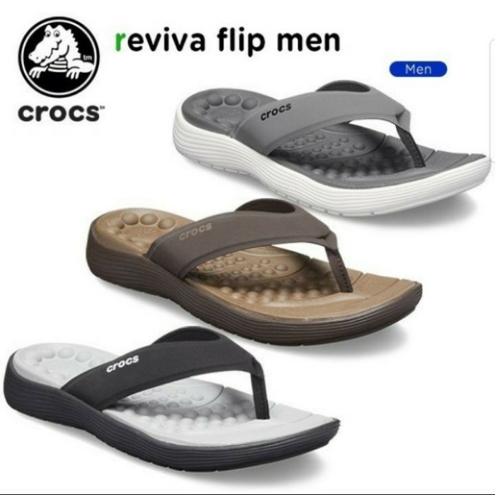 Crocs Reviva Flip / Sandal pria crocs reviva / Sandal Pria Crocs Reviva jepit