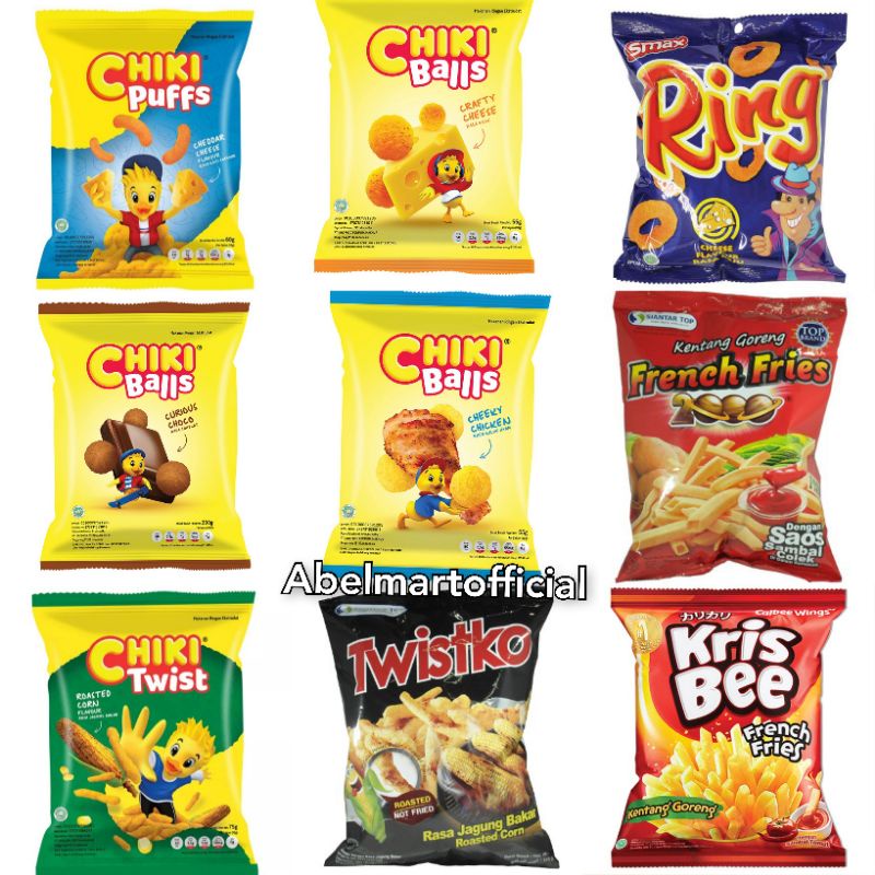 

CHITATO / CHIITATO LITE / CHIKI BALLS / PIATTOS / JAPOTA / TARO / JET Z / POTABEE / TWISTKO / GURIBEE/ QTELA / TARO / TICTIC / OISHI/ CHIKI / SNACK / CIKI / MAKANAN RINGAN