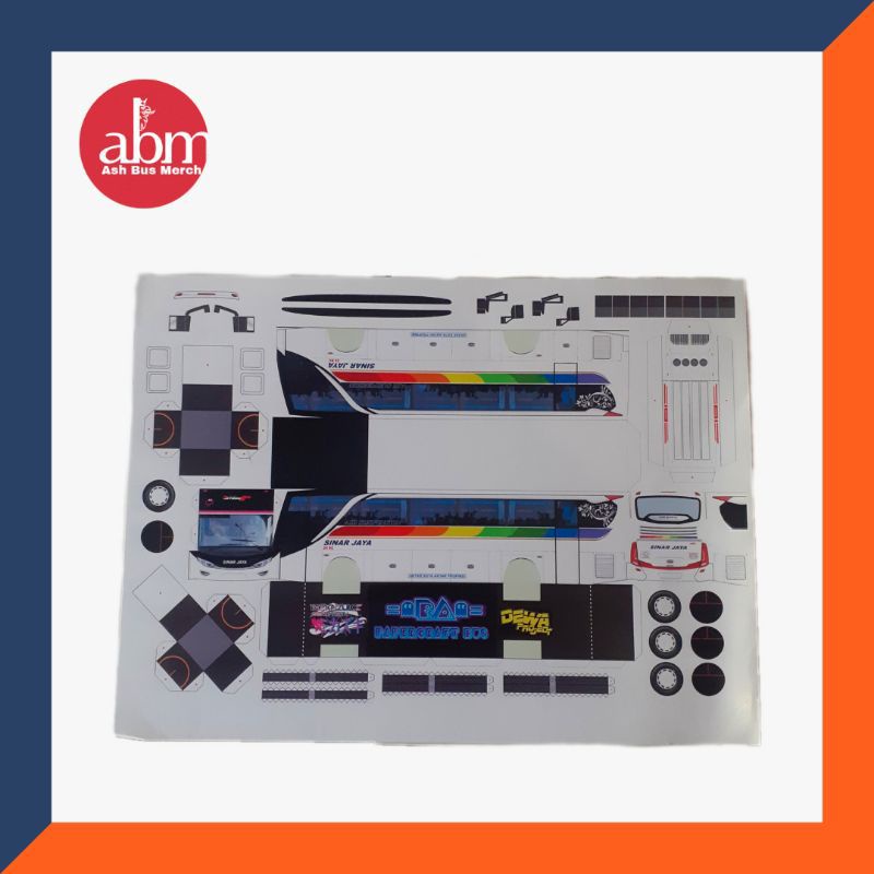 pola paperbus miniatur bus miniatur bis sinar jaya