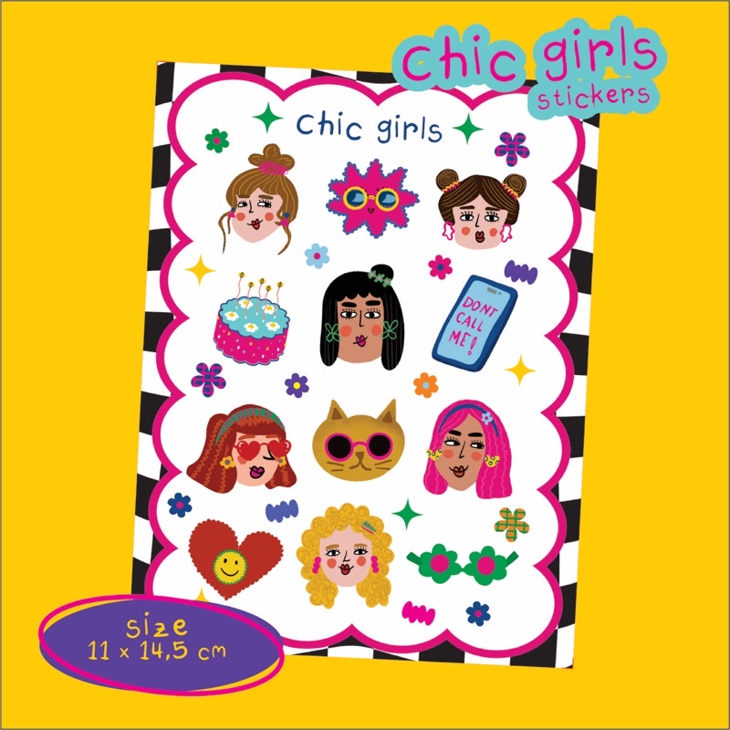 

Sticker pack Chic girls by Yeele