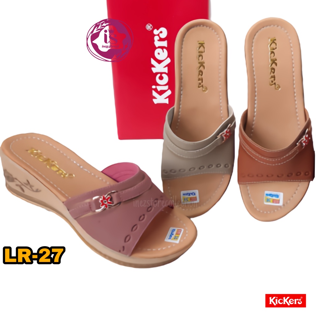 SANDAL WEDGES WANITA KICKERS NGEHITS KODE LR-27  MURAH HARGA GROSIR