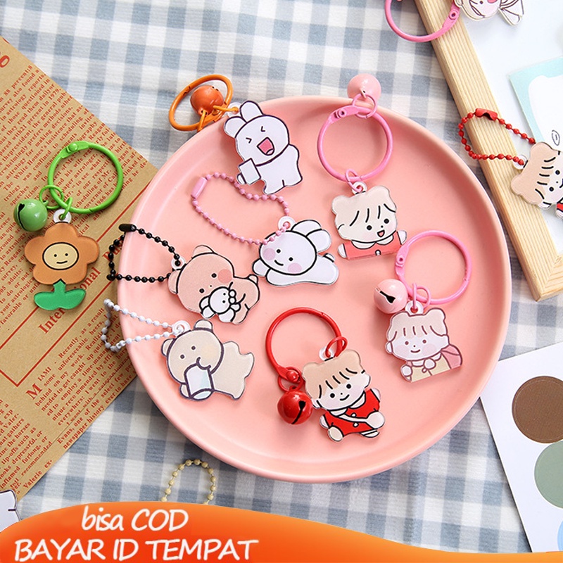 【Ready Stock】Gantungan Kunci Akrilik Tas Gaya Korea Lucu Kartun  Deco DIY Liontin Gantungan Anak-anak Dewasa Pasangan Simple Murah Perhiasan Aksesoris Hadiah Ulang Tahun COD