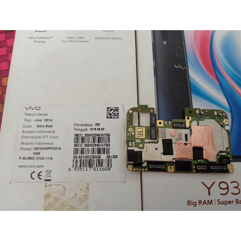 MESIN NORMAL VIVO Y93 RAM3/32