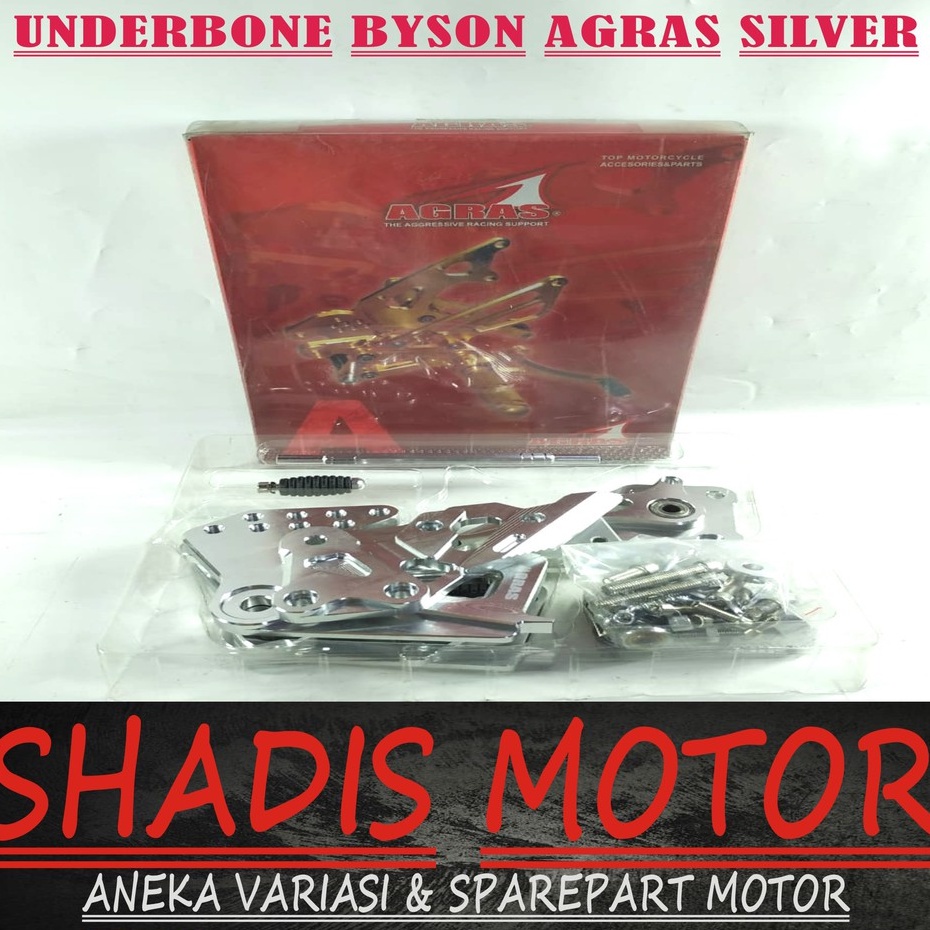Underbone Footstep Motor Merk Agras Motor Byson Warna Silver