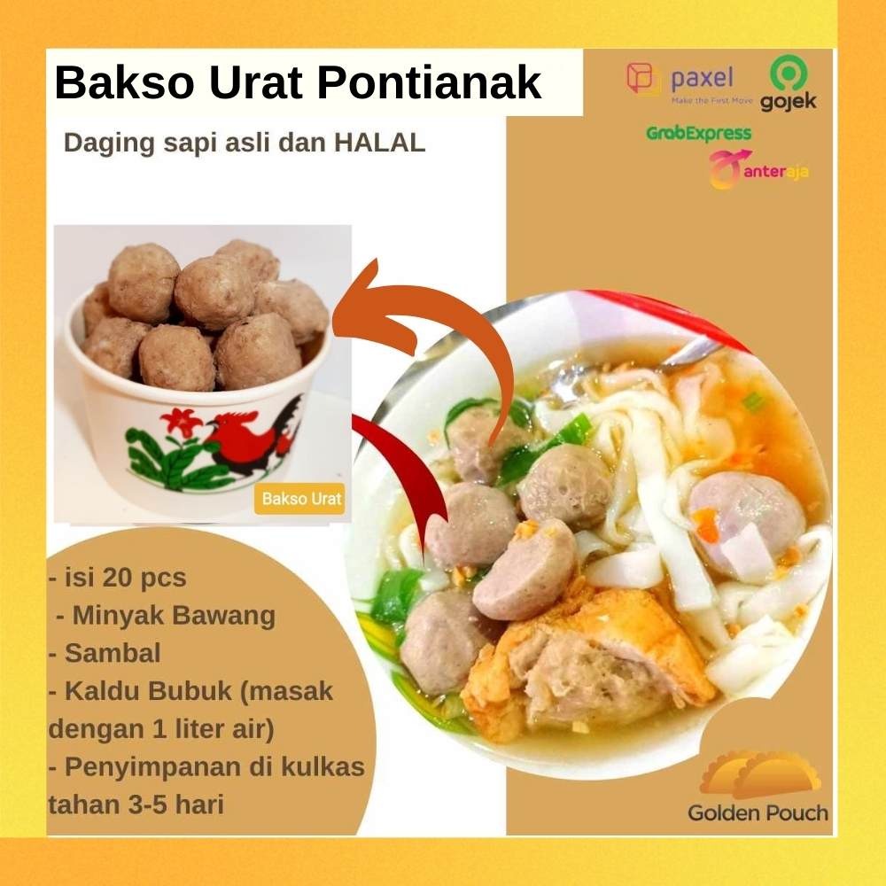 

Golden Pouch - Bakso Sapi Urat Afung / Makanan Segar Beku Frozen Food