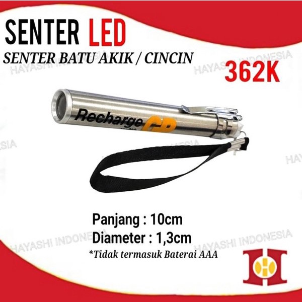 Senter LED Mini Batu Cincin Akik Mulia Pulpen Police SWAT Flash Light