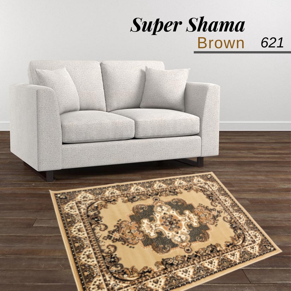 KARPET SUPER SHAMA 100X150 SS621 BROWN