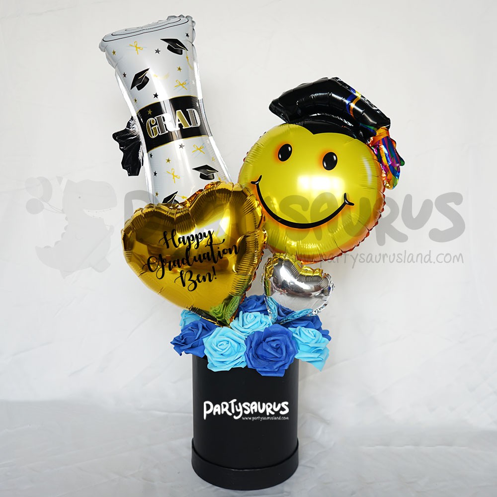 Graduation Balloon Blossom Box (Kado Box Balon)