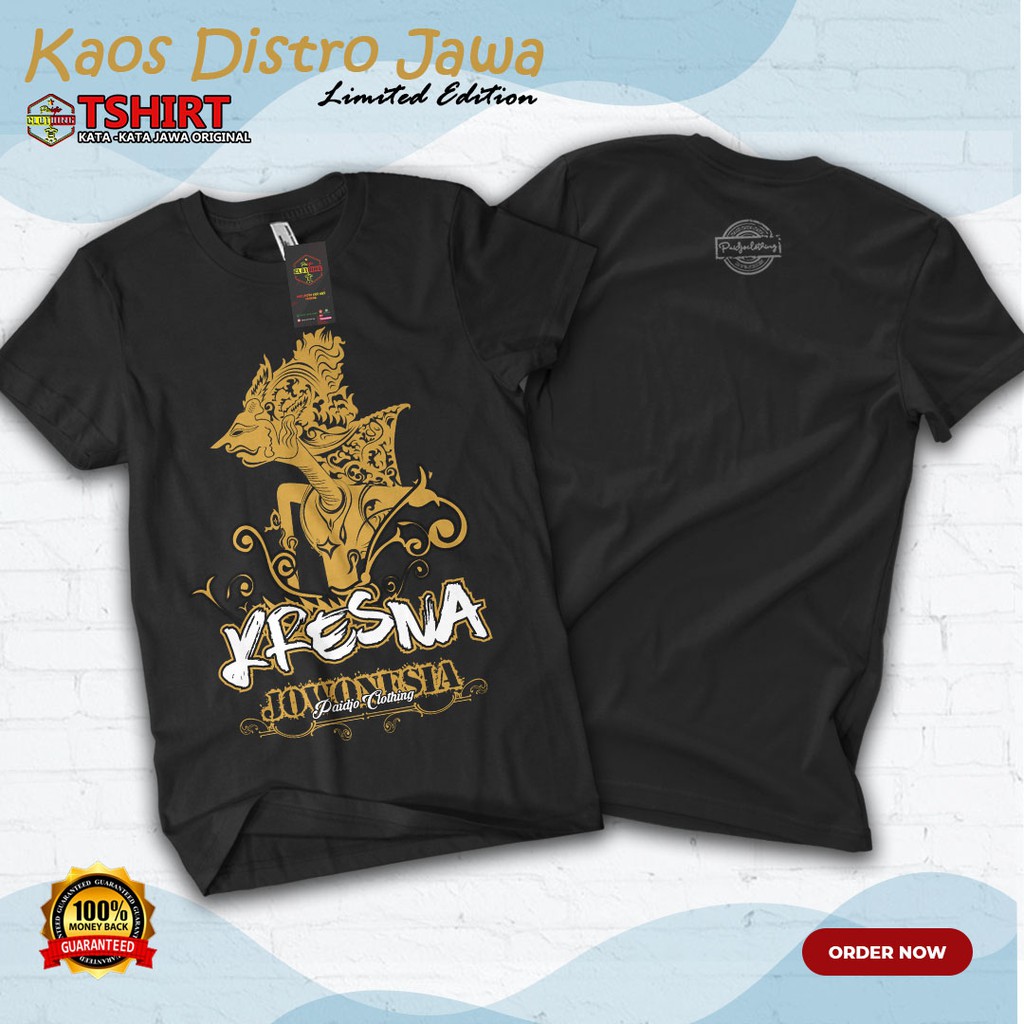 Jual Kaos Jawa Wayang Pria Kaos Wayang Jawa Kresna Kaos Jawa Kaos