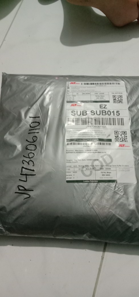 Batik Couple Keluarga Sania Ruffle Ori Ndoro Jowi Dnt Motif Sakura Merahh