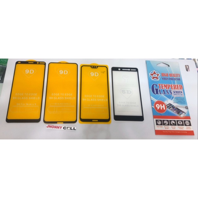 TEMPERED GLASS FULL SCREEN  NOKIA 6 Nokia 6.1+ NOKIA 7 + NOKIA 8 Nokia 8.1+ NOKIA 9