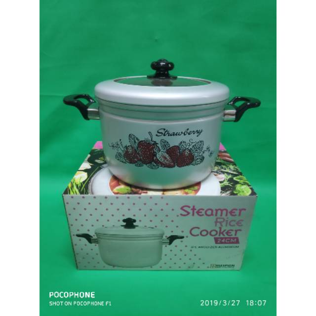 Panci kukus maspion tutup kaca 24 cm