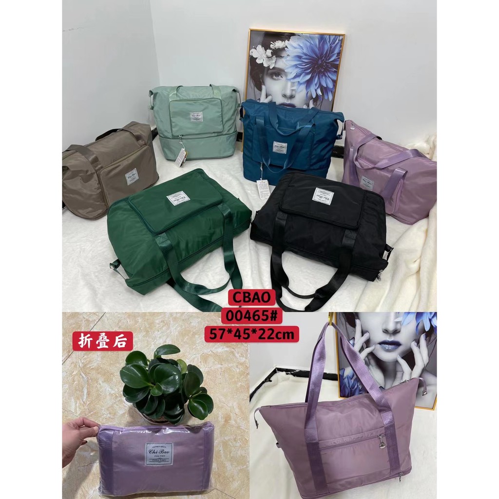 Tas Wanita Import Jinjing Travel Totebag Tote Bag CHIBAO CB00465 00465 Bahan Parasut Kualitas Super High Quality Brand Impor