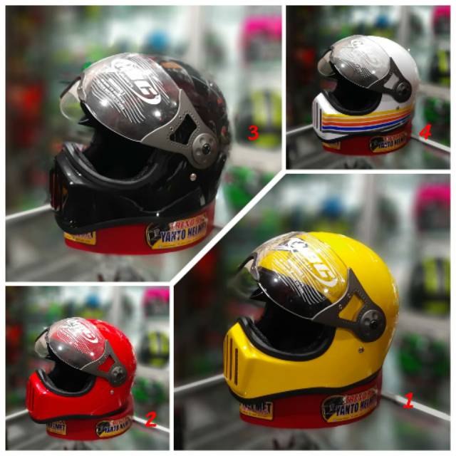 Helm full face retro jadul classic vintage cocok untuk motor custom japstyle dll murah