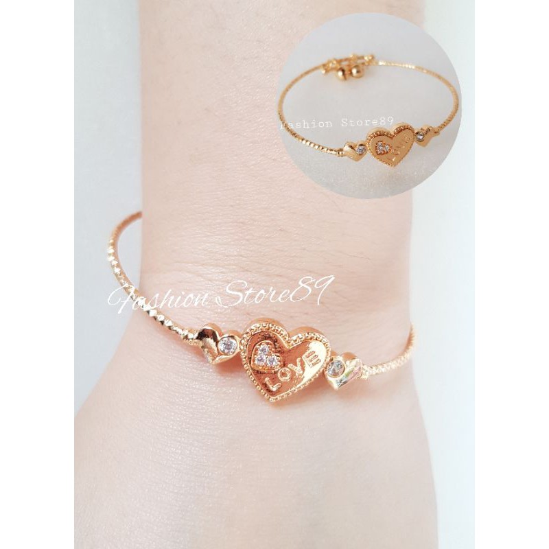 Ready import Gelang Love Bangle anak dan Dewasa cantik Elegant perhiasan xuping lapis emas 18k impor