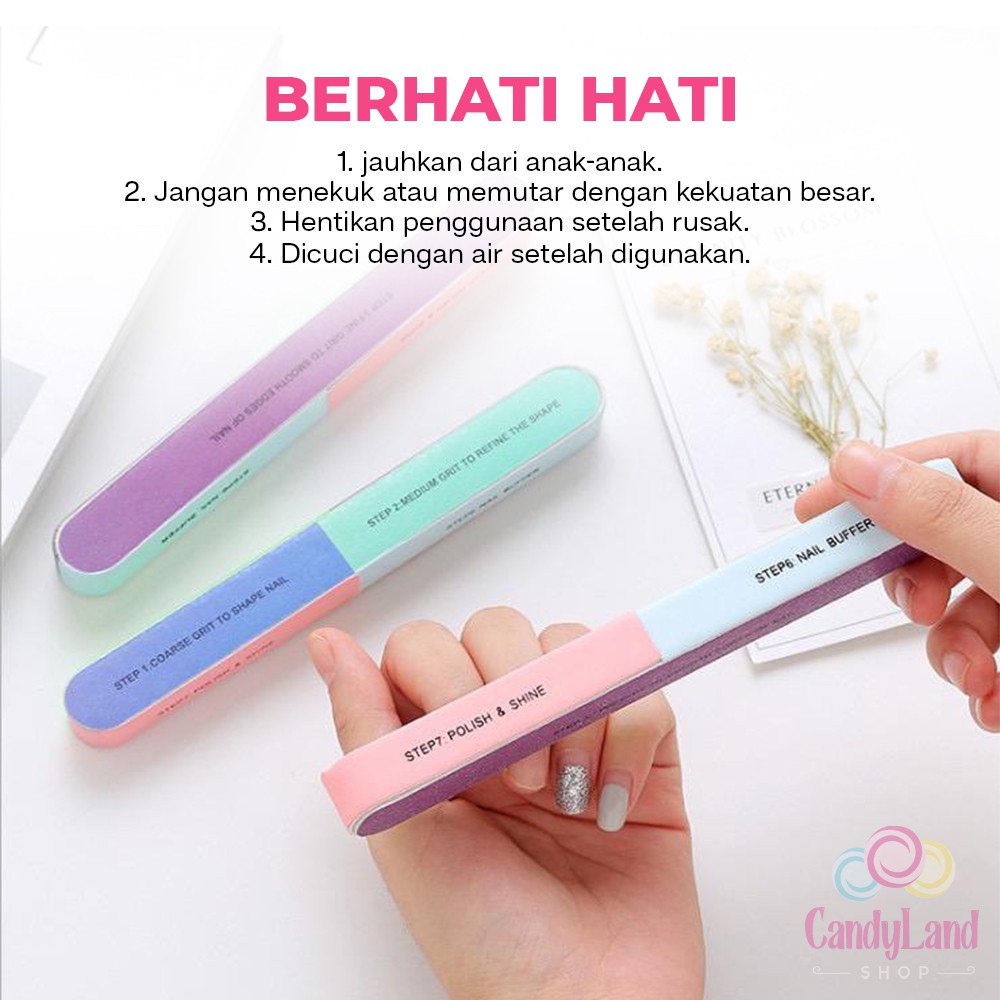 Alat Kikir Kuku Mengkilap Amplas Perapi Kuku Glass Shiner Nail Buffer Manicure