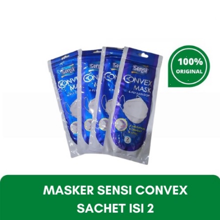 ⭐ BAGUS ⭐ SENSI MASKER CONVEX 4 Ply EVO EARLOOP Satuan