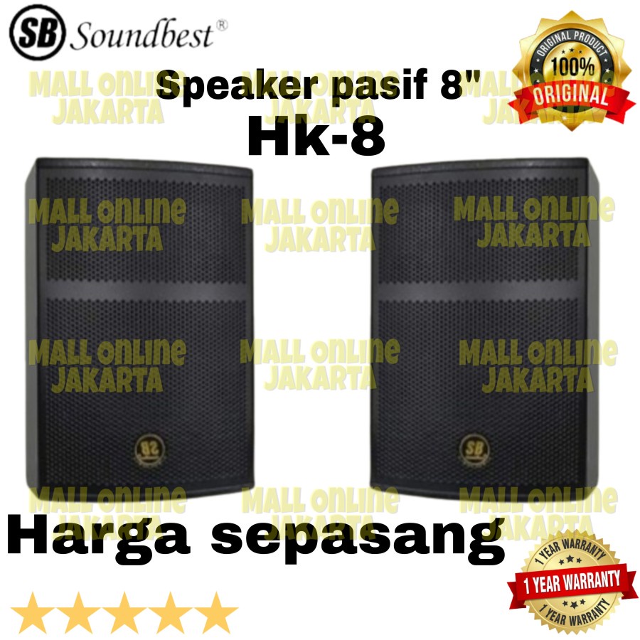 Speaker monitor pasif soundbest 8 inch Hk8 pasiv Hk 8