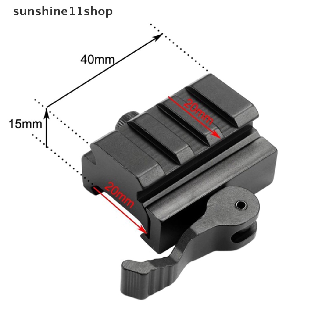 Sho Mount Adapter Rel Kunci 3 Slot QD Ukuran 20mm