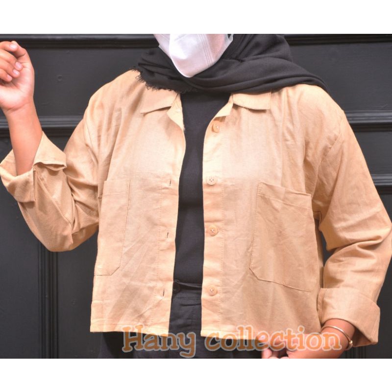 Kemeja Gita Rami Basic Shirt//Kemeja Crop kekinian//kemeja oversize terbaru-7