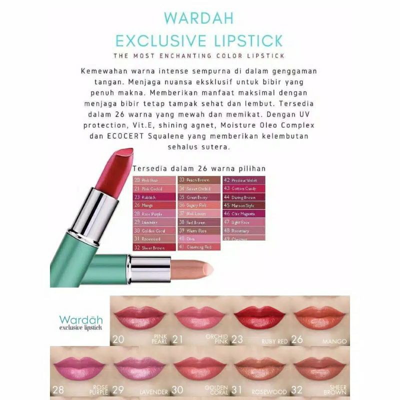 Wardah Exclusive Moist Lipstick