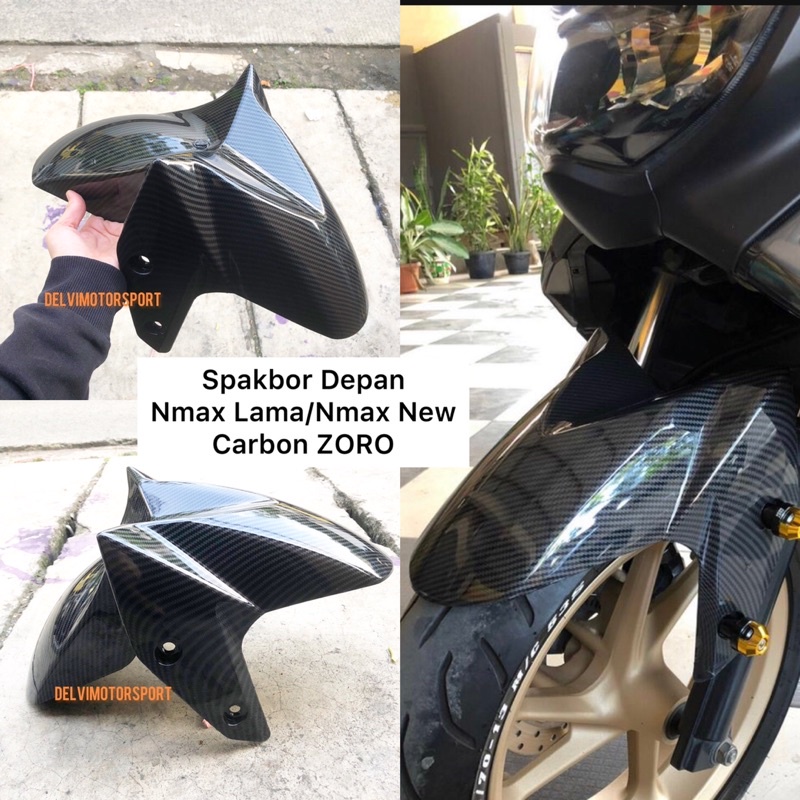 Spakbor Depan Nmax Lama / Nmax New Carbon ZORO Ori IMPORT, Spakbor Motor Nmax lama atau Nmax New kar
