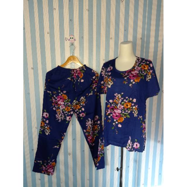 Setelan rayon lengan pendek