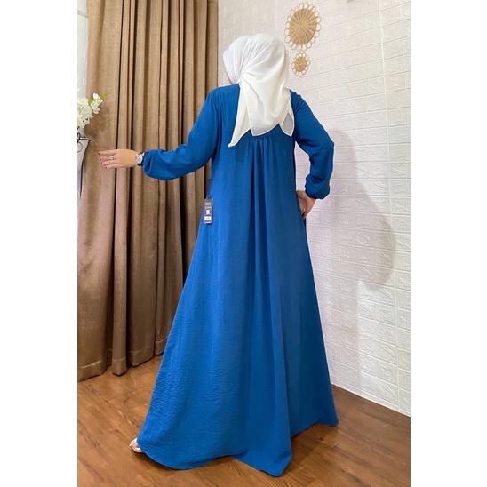 Gamis Kaleela, Bahan Crinkle airflow Premium, Gamis Polos